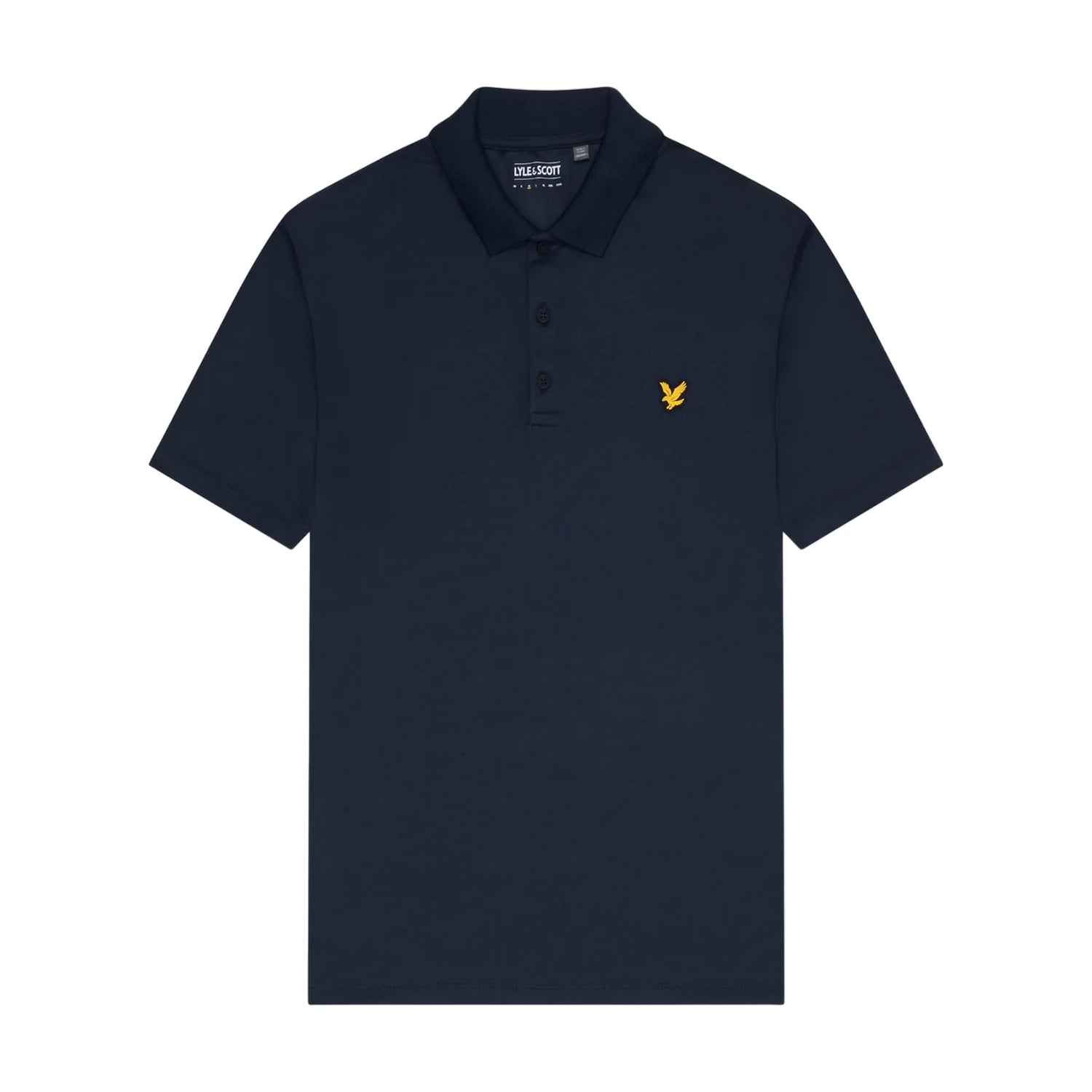 Dark Navy - Front - Lyle & Scott Mens Tech Golf Polo Shirt