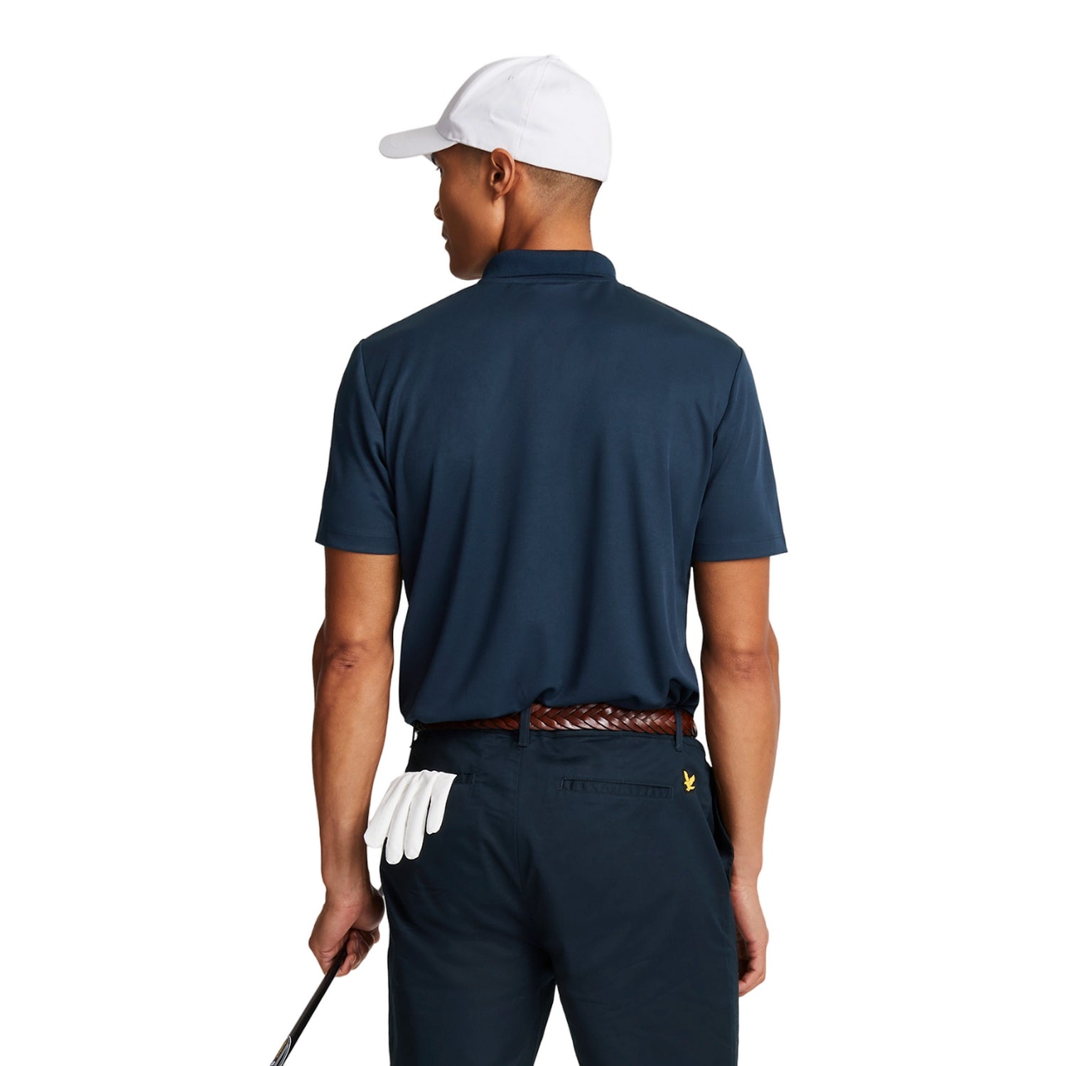 Dark Navy - Side - Lyle & Scott Mens Tech Golf Polo Shirt