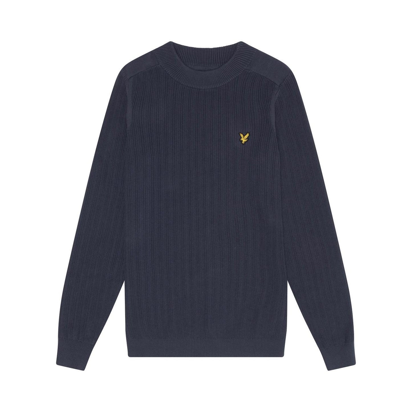 Navy Night - Front - Lyle & Scott Mens Ribbed Mock Neck Jumper