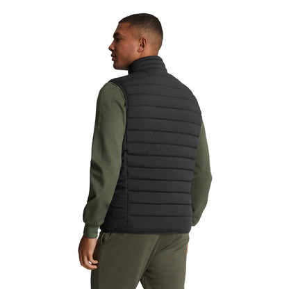 Jet Black - Side - Lyle & Scott Mens Stretch Quilted Sports Gilet
