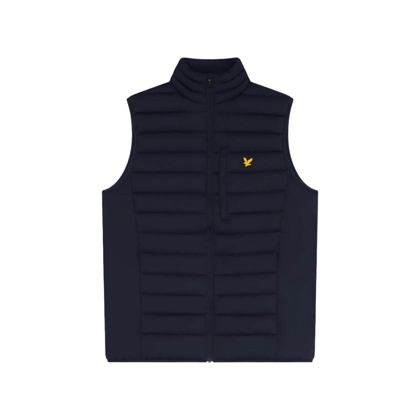 Dark Navy - Front - Lyle & Scott Mens Stretch Quilted Sports Gilet