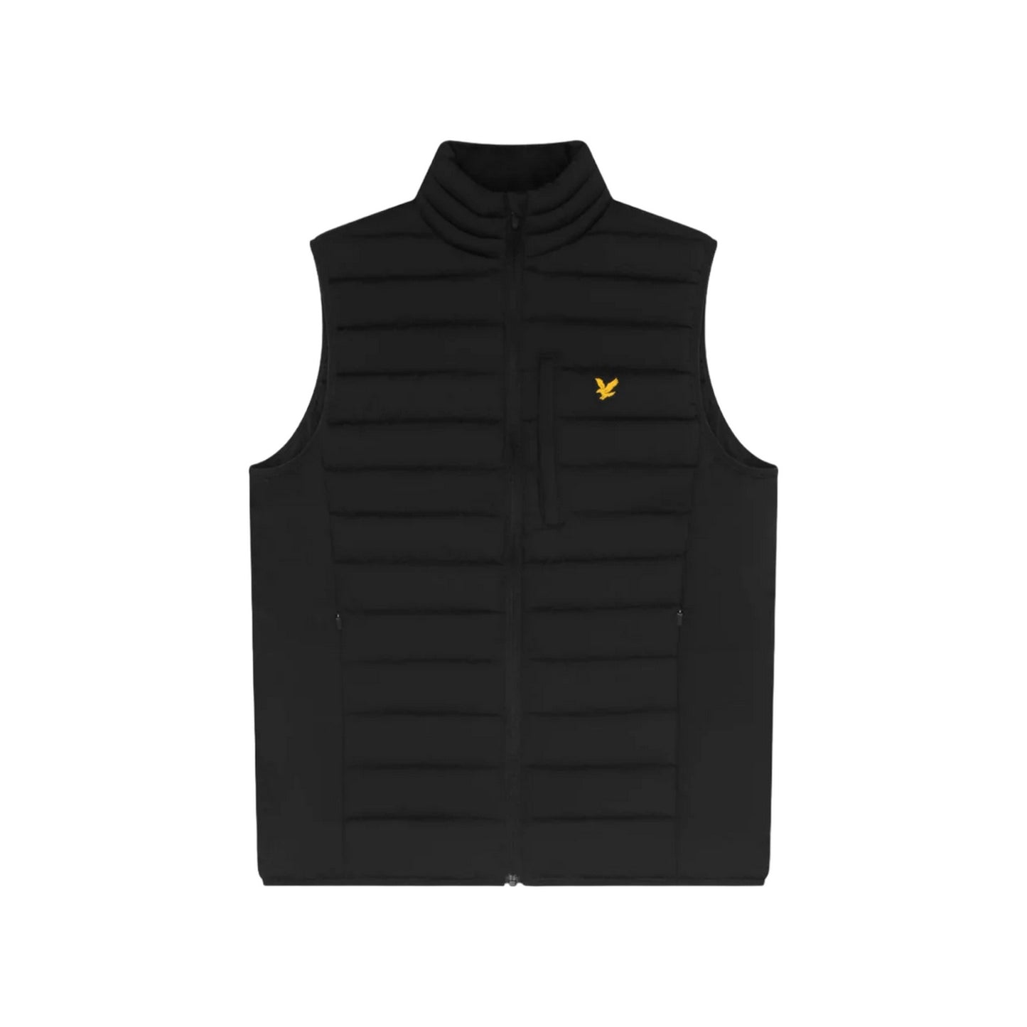 Jet Black - Front - Lyle & Scott Mens Stretch Quilted Sports Gilet