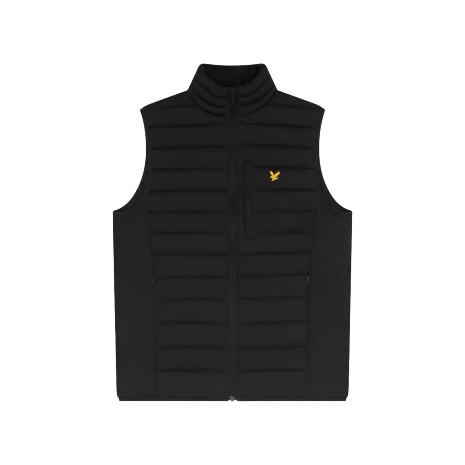 Jet Black - Front - Lyle & Scott Mens Stretch Quilted Sports Gilet