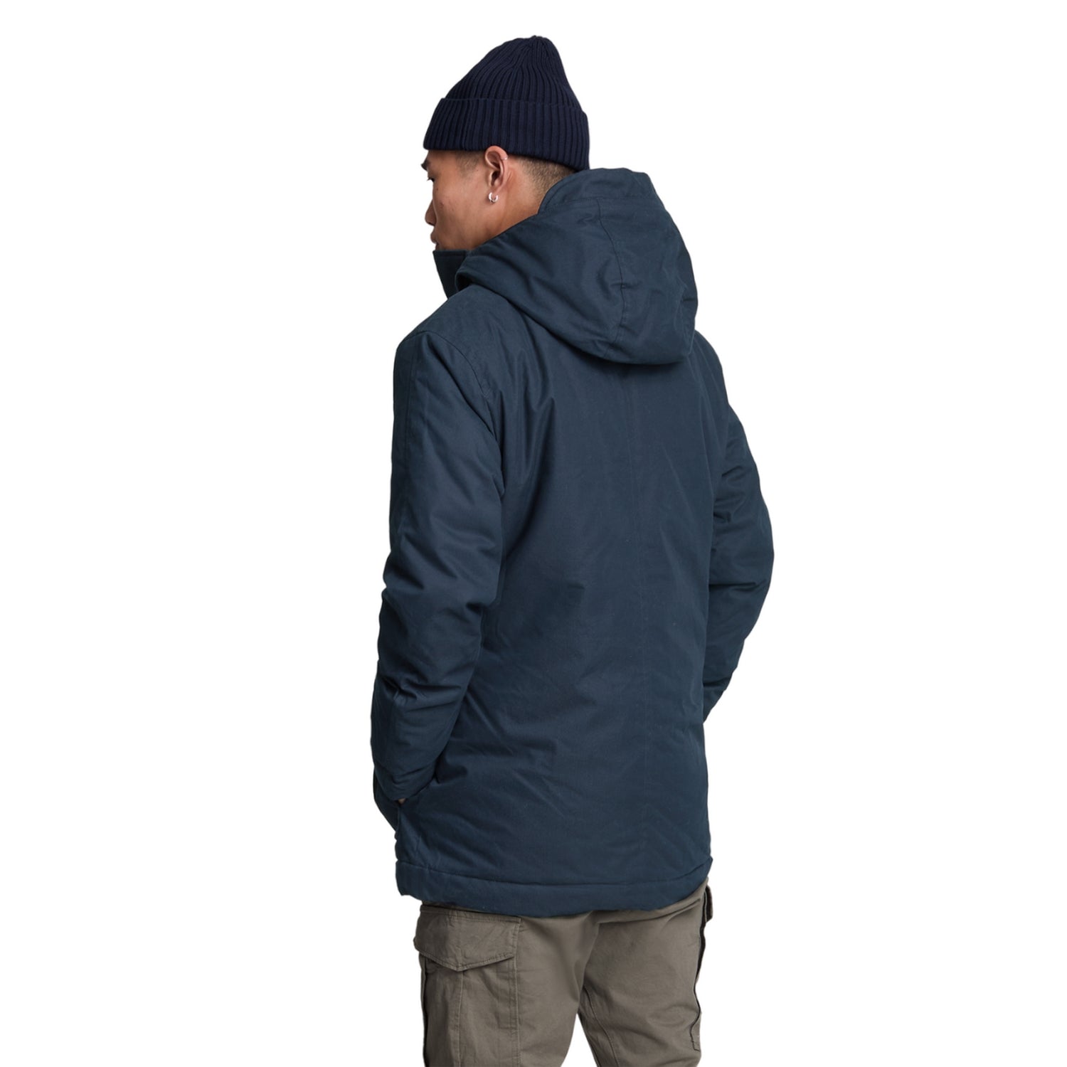 Dark Navy - Side - Lyle & Scott Mens 2.0 Microfleece Parka