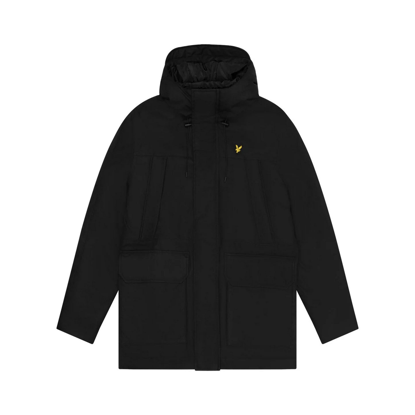 Jet Black - Front - Lyle & Scott Mens 2.0 Microfleece Parka