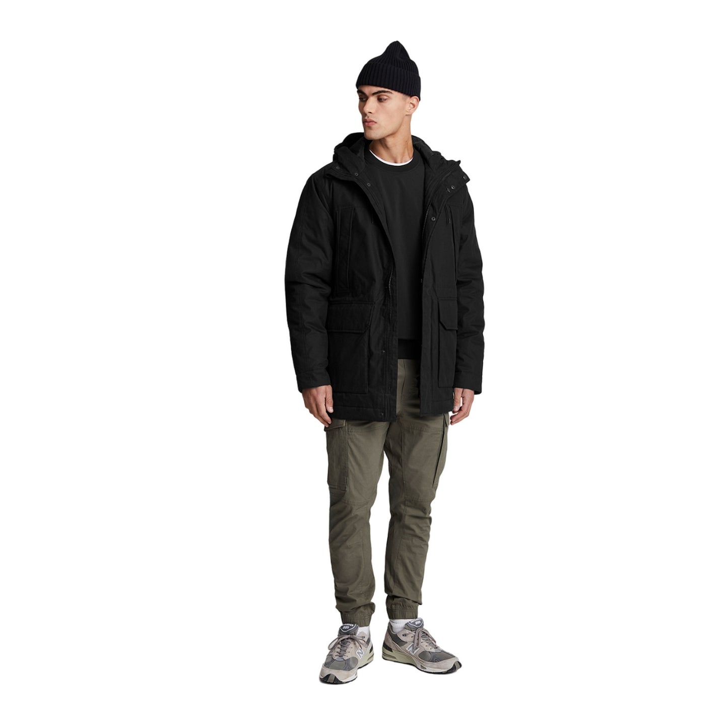 Jet Black - Lifestyle - Lyle & Scott Mens 2.0 Microfleece Parka