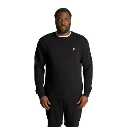 Jet Black - Back - Lyle & Scott Mens Crew Neck Plus Sweatshirt