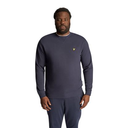 Navy - Back - Lyle & Scott Mens Crew Neck Plus Sweatshirt