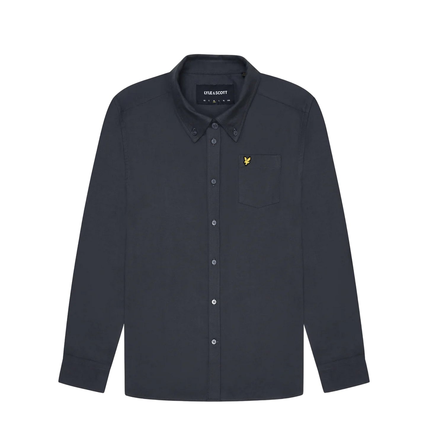 Gunmetal - Front - Lyle & Scott Mens Plain Flannel Shirt
