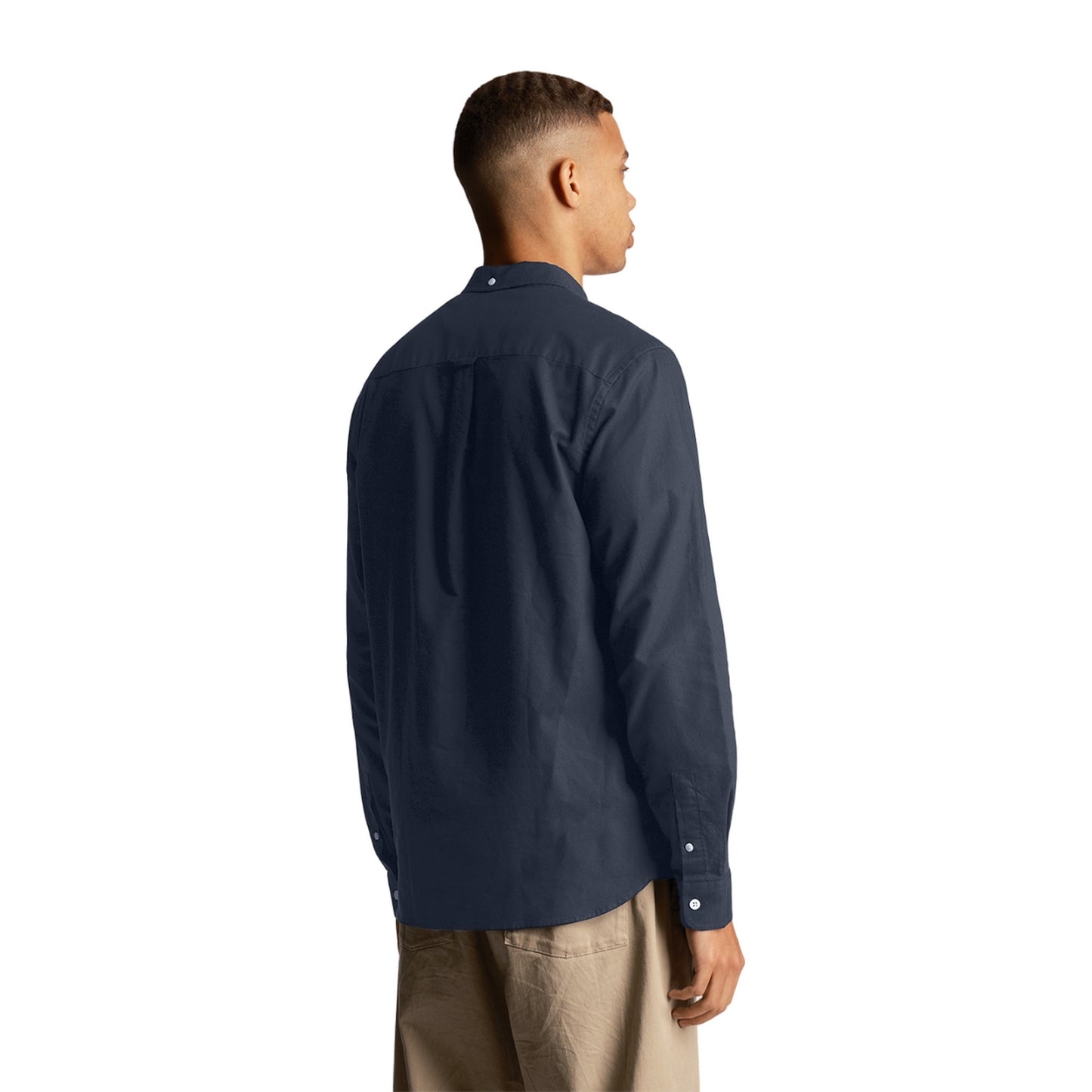 Gunmetal - Side - Lyle & Scott Mens Plain Flannel Shirt