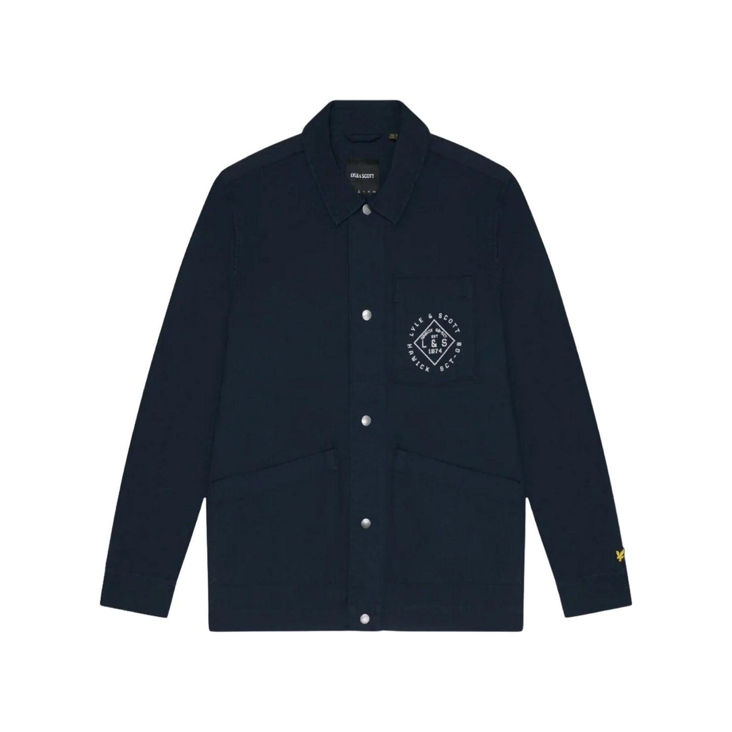 Dark Navy - Front - Lyle & Scott Mens Stamped Work Jacket