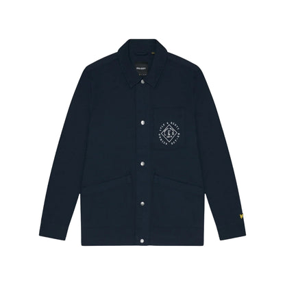 Dark Navy - Front - Lyle & Scott Mens Stamped Work Jacket