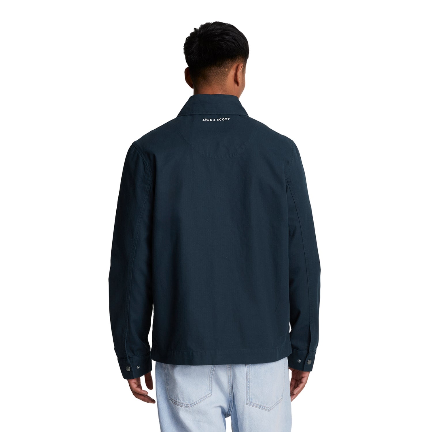 Dark Navy - Side - Lyle & Scott Mens Stamped Work Jacket