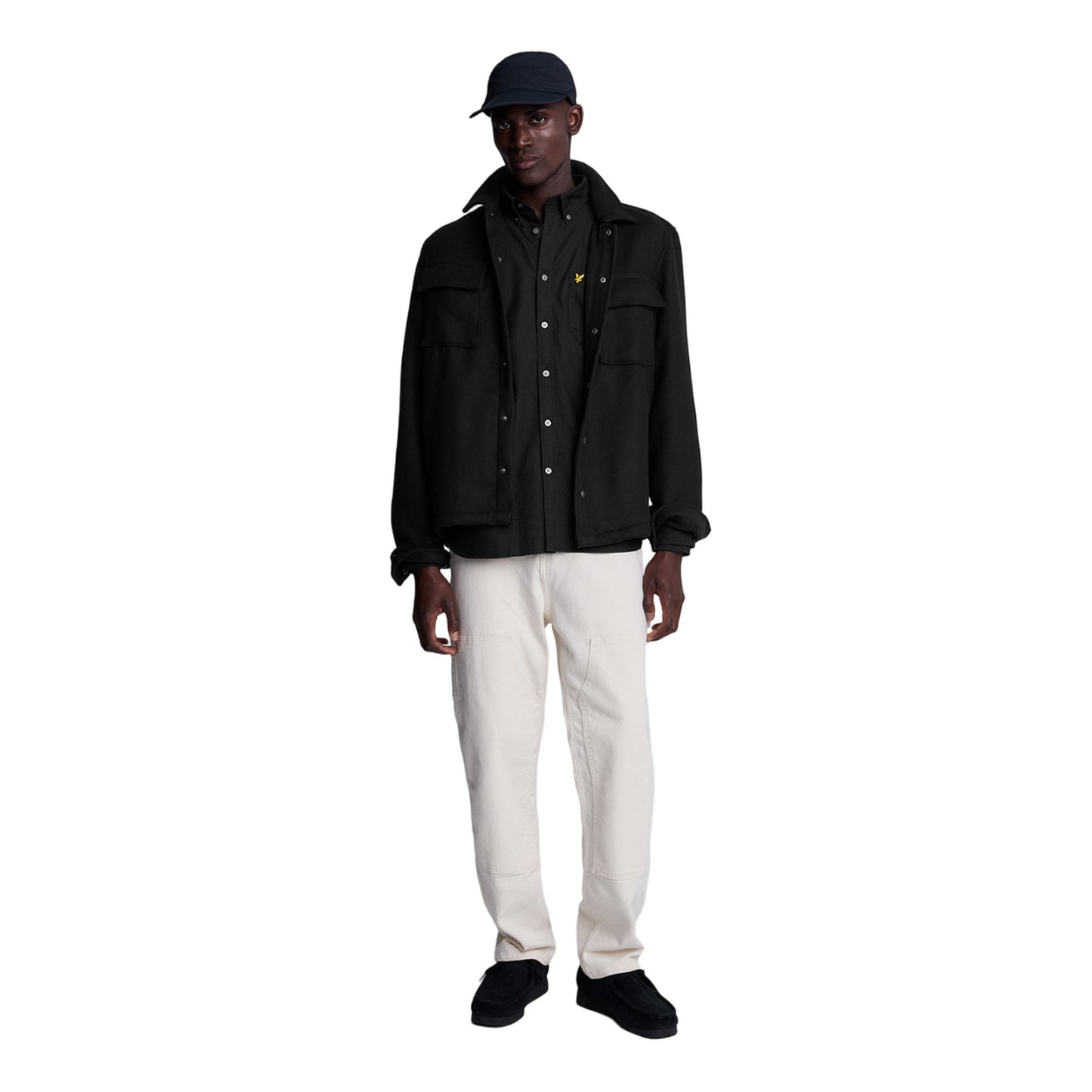 Jet Black - Side - Lyle & Scott Mens Plain Oxford Shirt