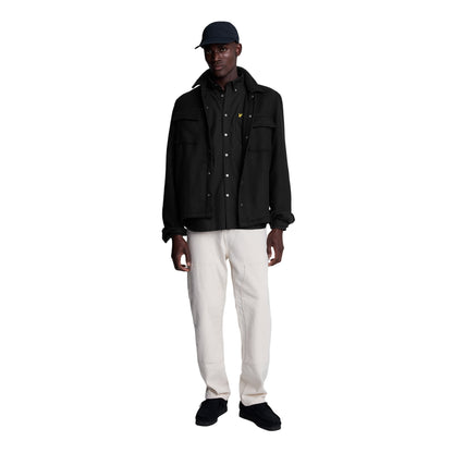 Jet Black - Side - Lyle & Scott Mens Plain Oxford Shirt