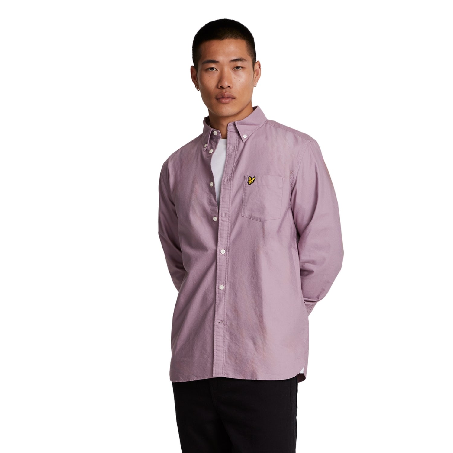 Mountain Thistle - Back - Lyle & Scott Mens Plain Oxford Shirt