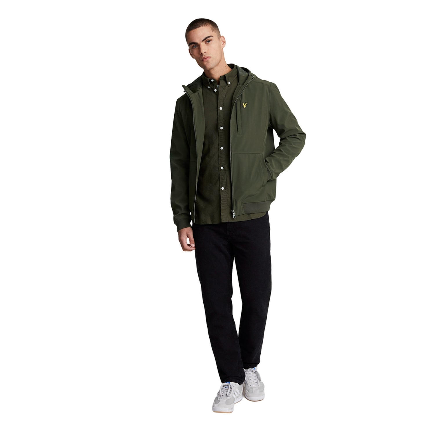 Olive - Lifestyle - Lyle & Scott Mens Plain Oxford Shirt