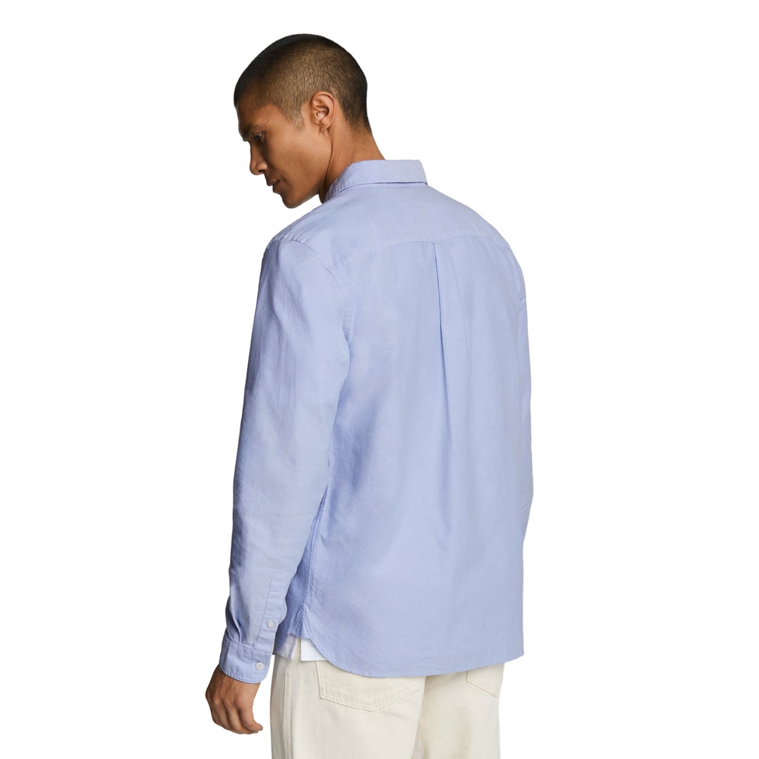 Riviera - Back - Lyle & Scott Mens Plain Oxford Shirt
