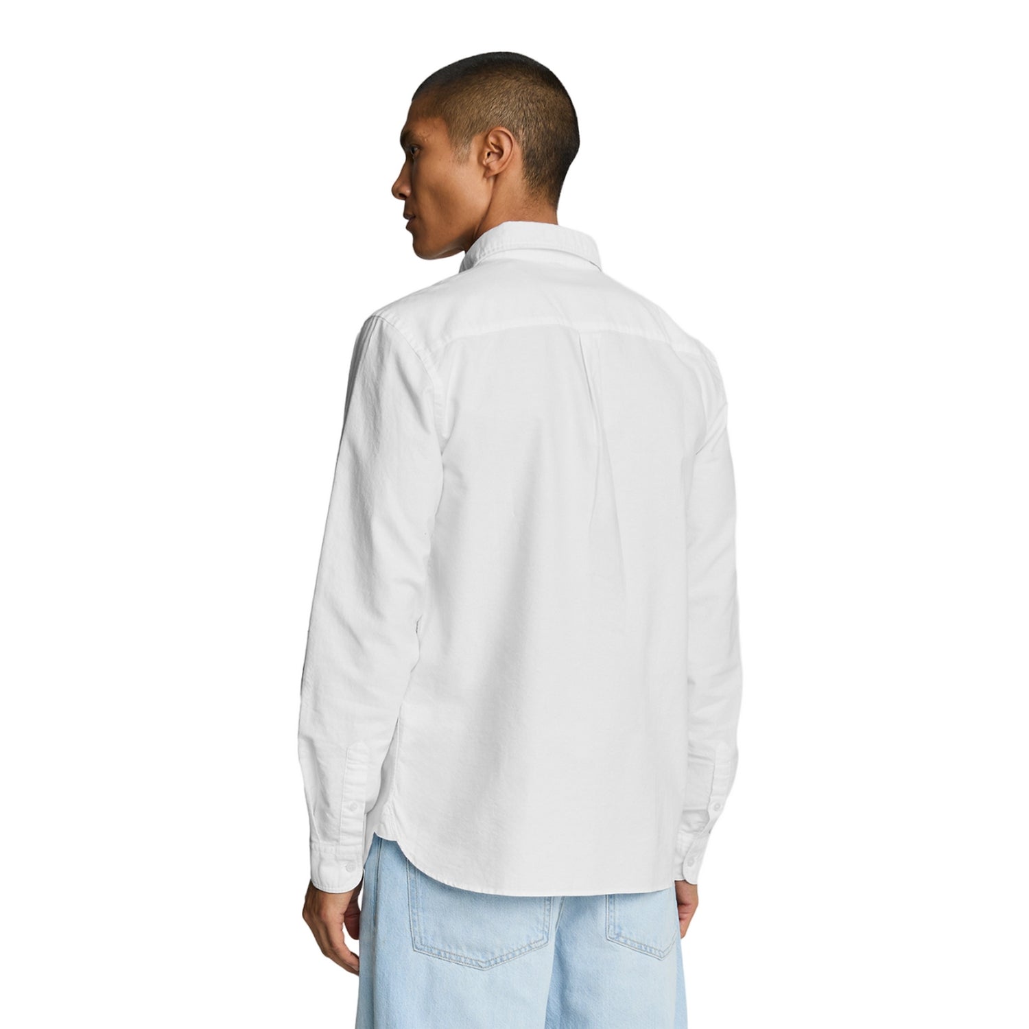 White - Back - Lyle & Scott Mens Plain Oxford Shirt
