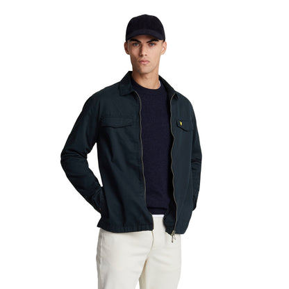 Dark Navy - Front - Lyle & Scott Mens Cotton Overshirt
