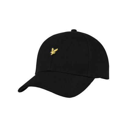 Jet Black - Front - Lyle & Scott Mens Heavy Twill Baseball Cap