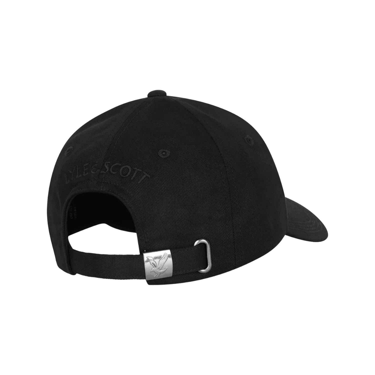 Jet Black - Back - Lyle & Scott Mens Heavy Twill Baseball Cap