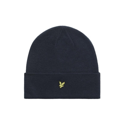 Dark Navy - Front - Lyle & Scott Mens Logo Beanie