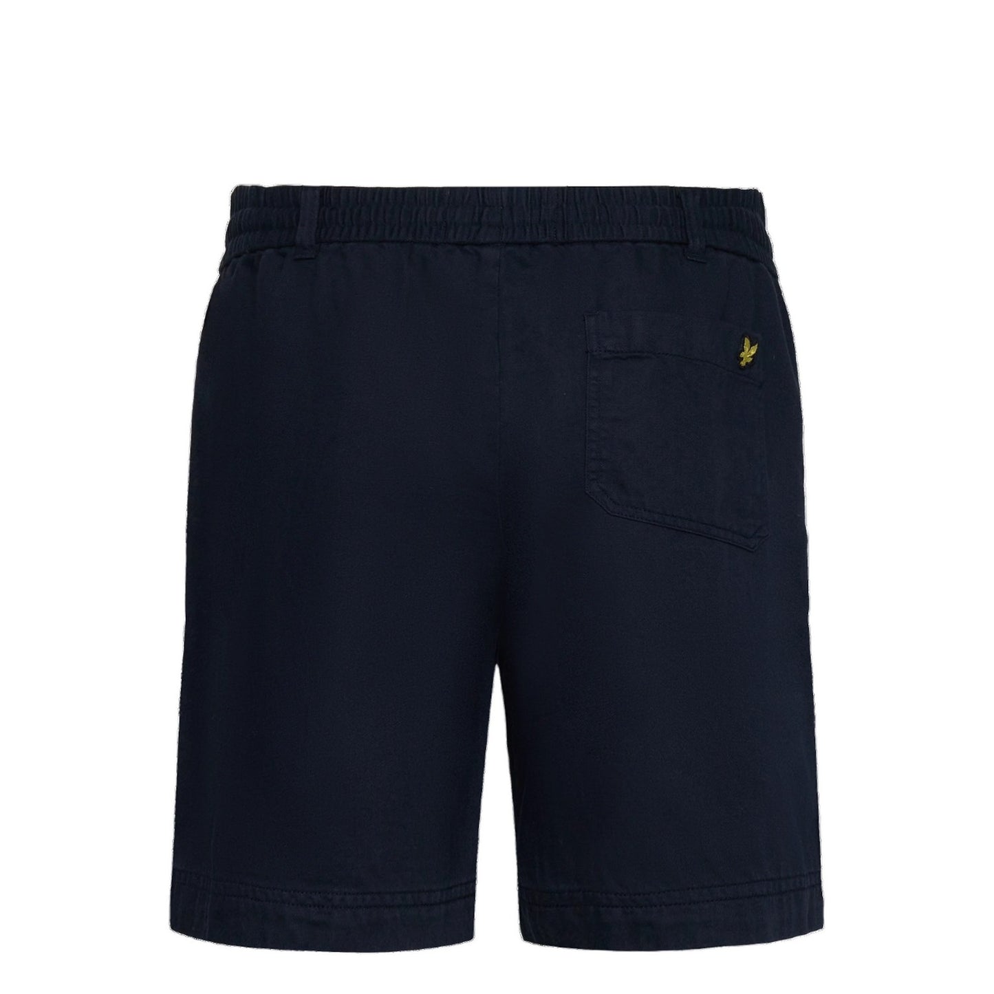 Dark Navy - Back - Lyle & Scott Mens Cotton Linen Shorts
