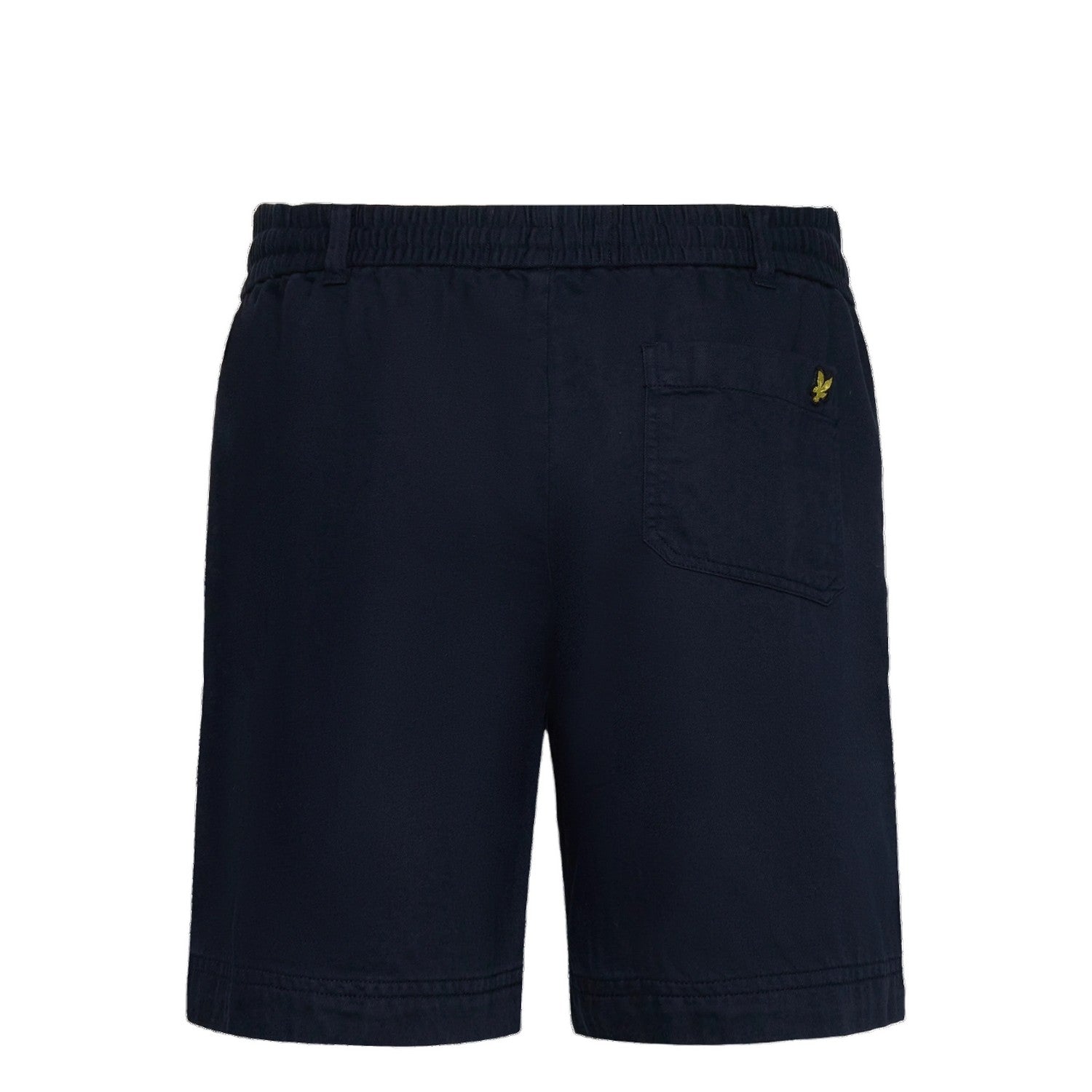 Dark Navy - Back - Lyle & Scott Mens Cotton Linen Shorts