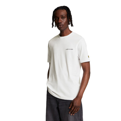 White-Jet Black - Front - Lyle & Scott Mens Embroidered T-Shirt