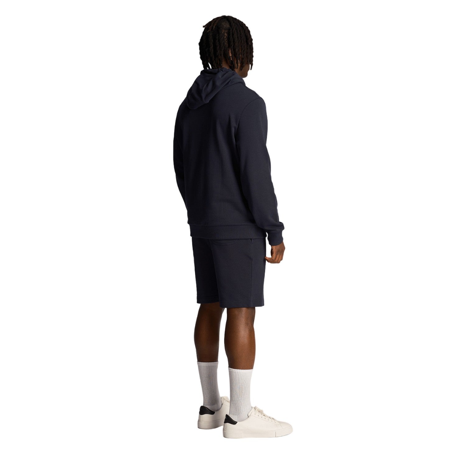 Dark Navy - Back - Lyle & Scott Mens Club Emblem Sweat Shorts