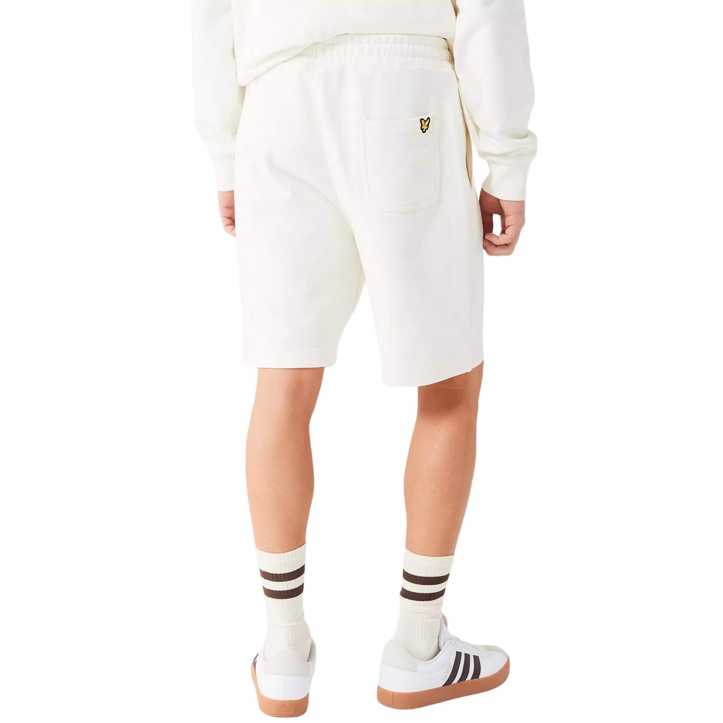 Chalk - Back - Lyle & Scott Mens Club Emblem Sweat Shorts