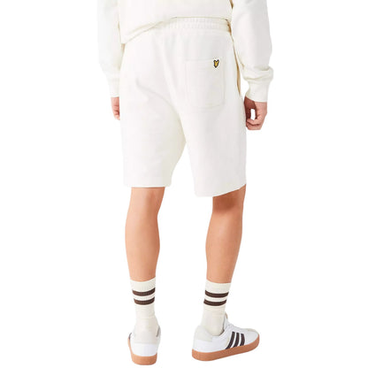 Chalk - Back - Lyle & Scott Mens Club Emblem Sweat Shorts