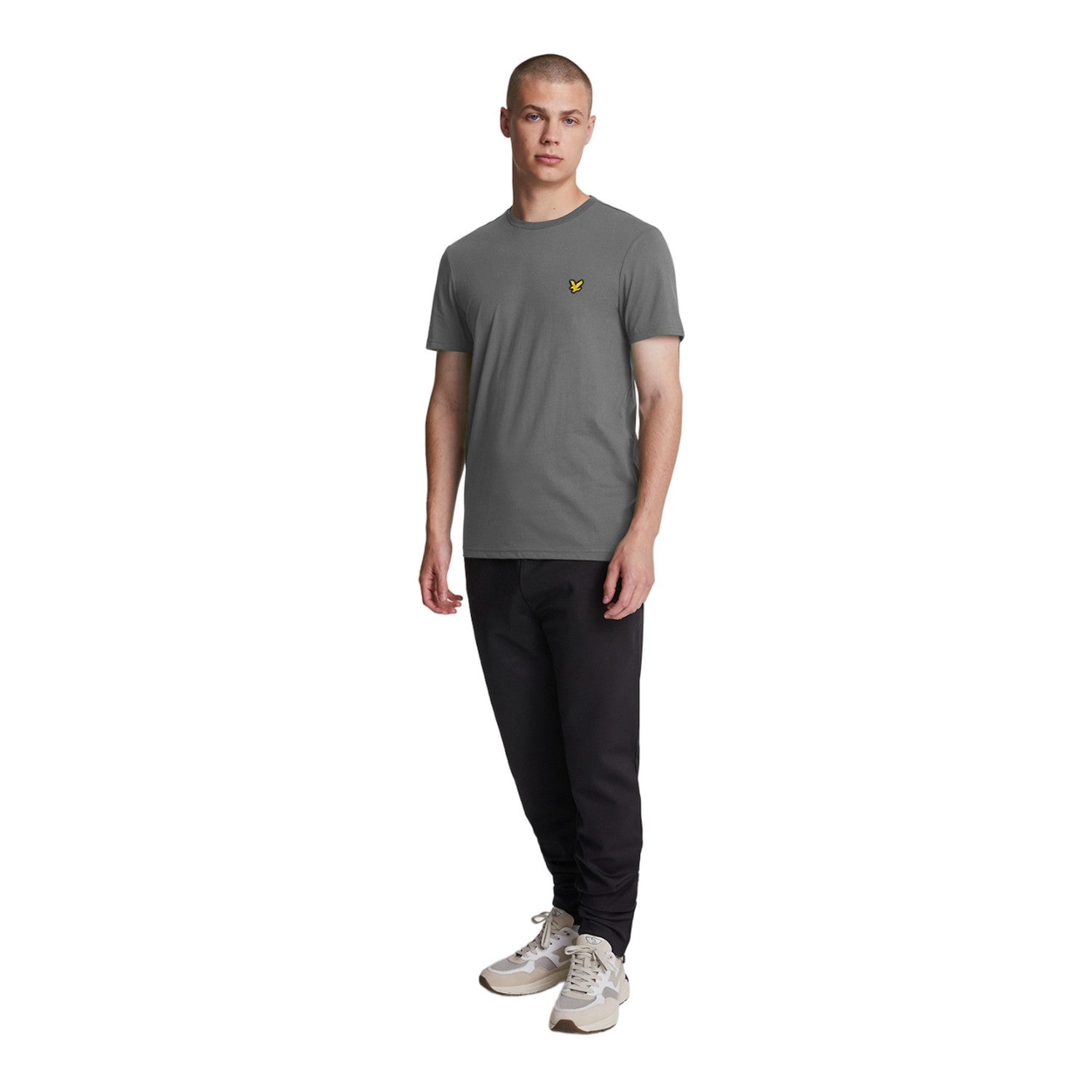 Mid Grey Marl - Side - Lyle & Scott Mens Martin Short-Sleeved T-Shirt