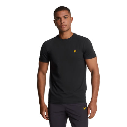 Jet Black - Front - Lyle & Scott Mens Martin Short-Sleeved T-Shirt