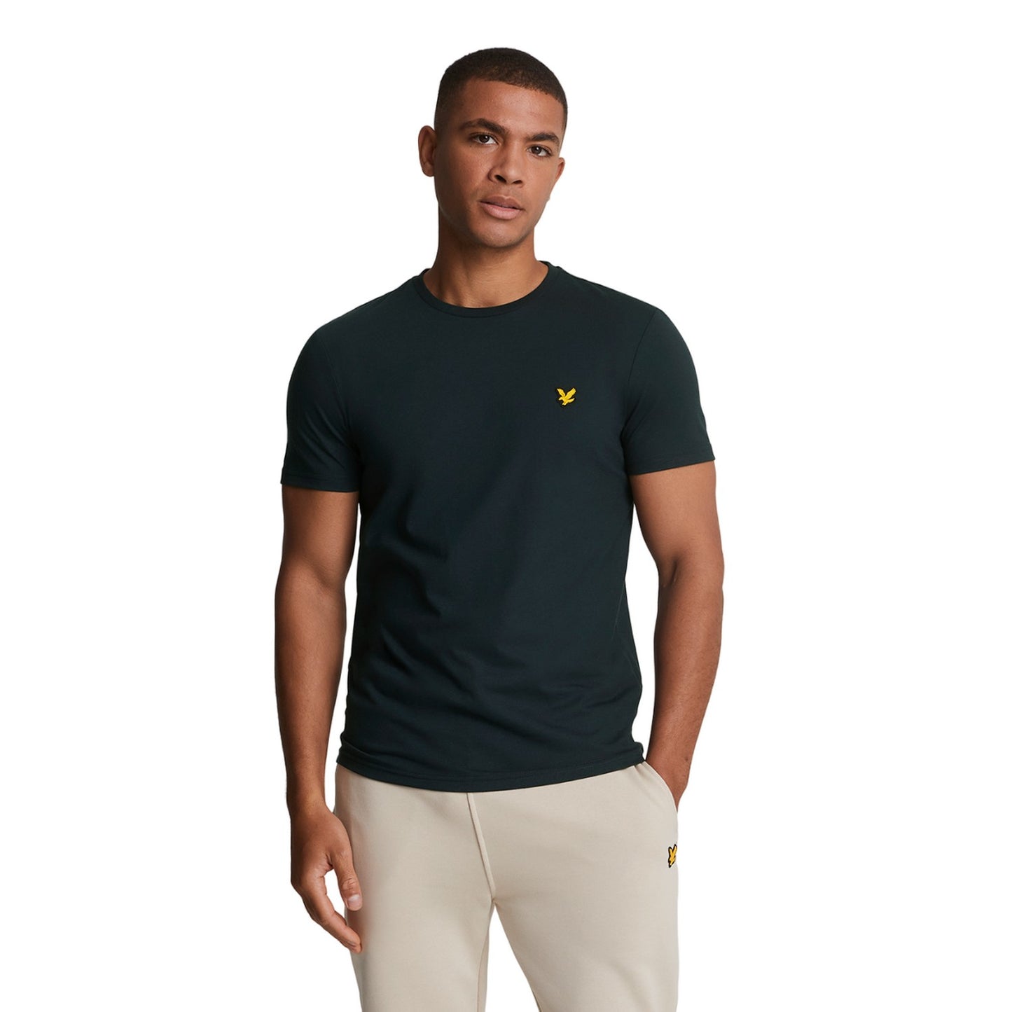 Dark Navy - Front - Lyle & Scott Mens Martin Short-Sleeved T-Shirt