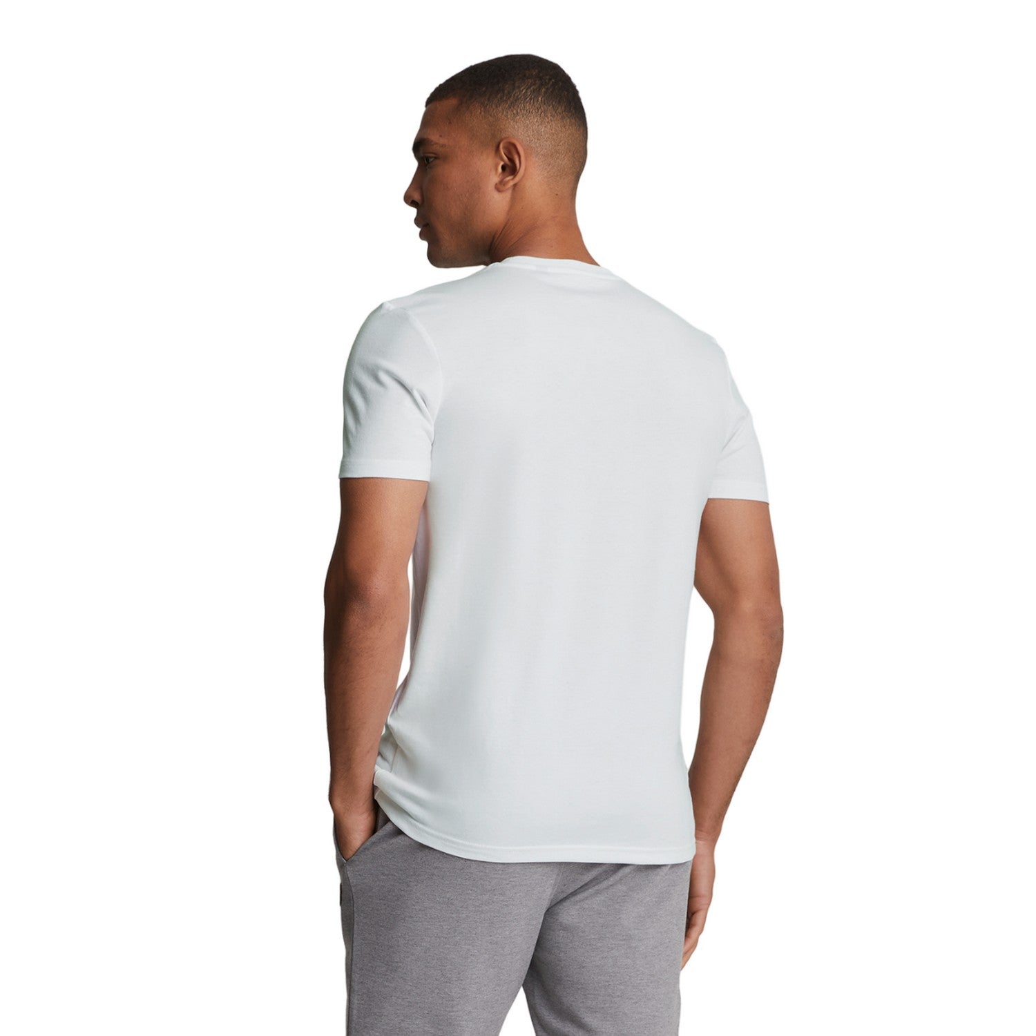 White - Back - Lyle & Scott Mens Martin Short-Sleeved T-Shirt