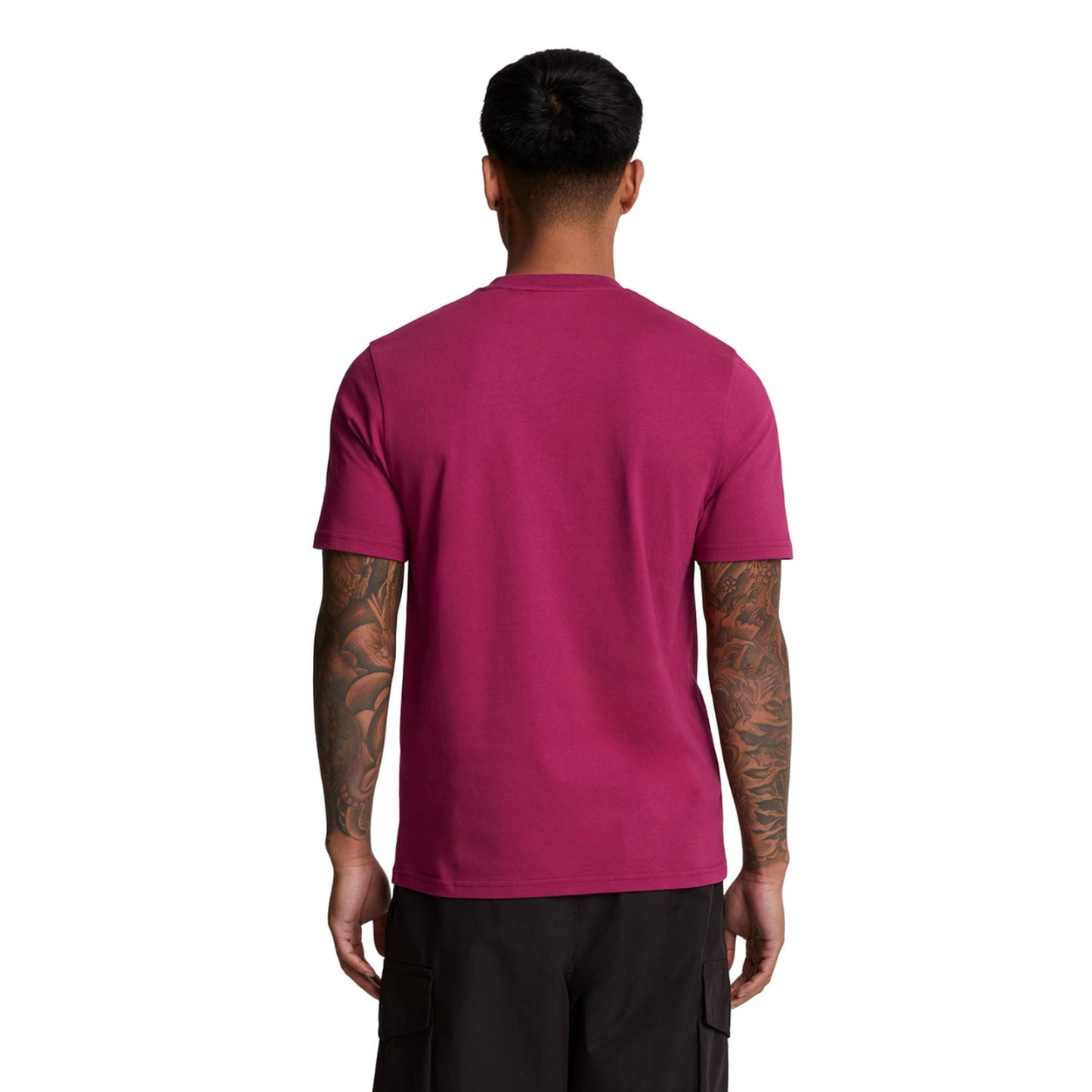 Rich Burgundy - Back - Lyle & Scott Mens Plain T-Shirt