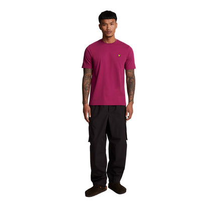 Rich Burgundy - Side - Lyle & Scott Mens Plain T-Shirt