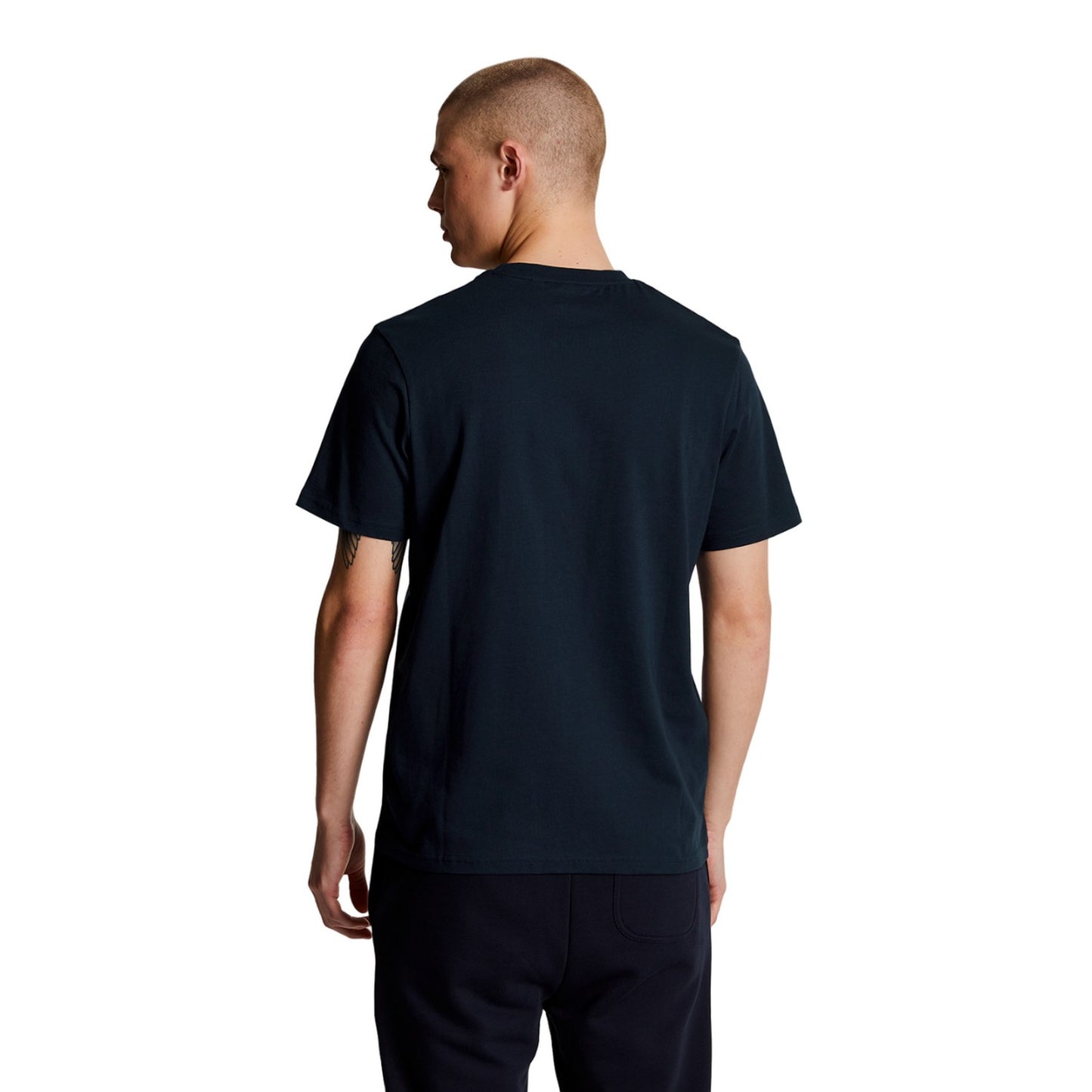 Navy - Back - Lyle & Scott Mens Plain T-Shirt