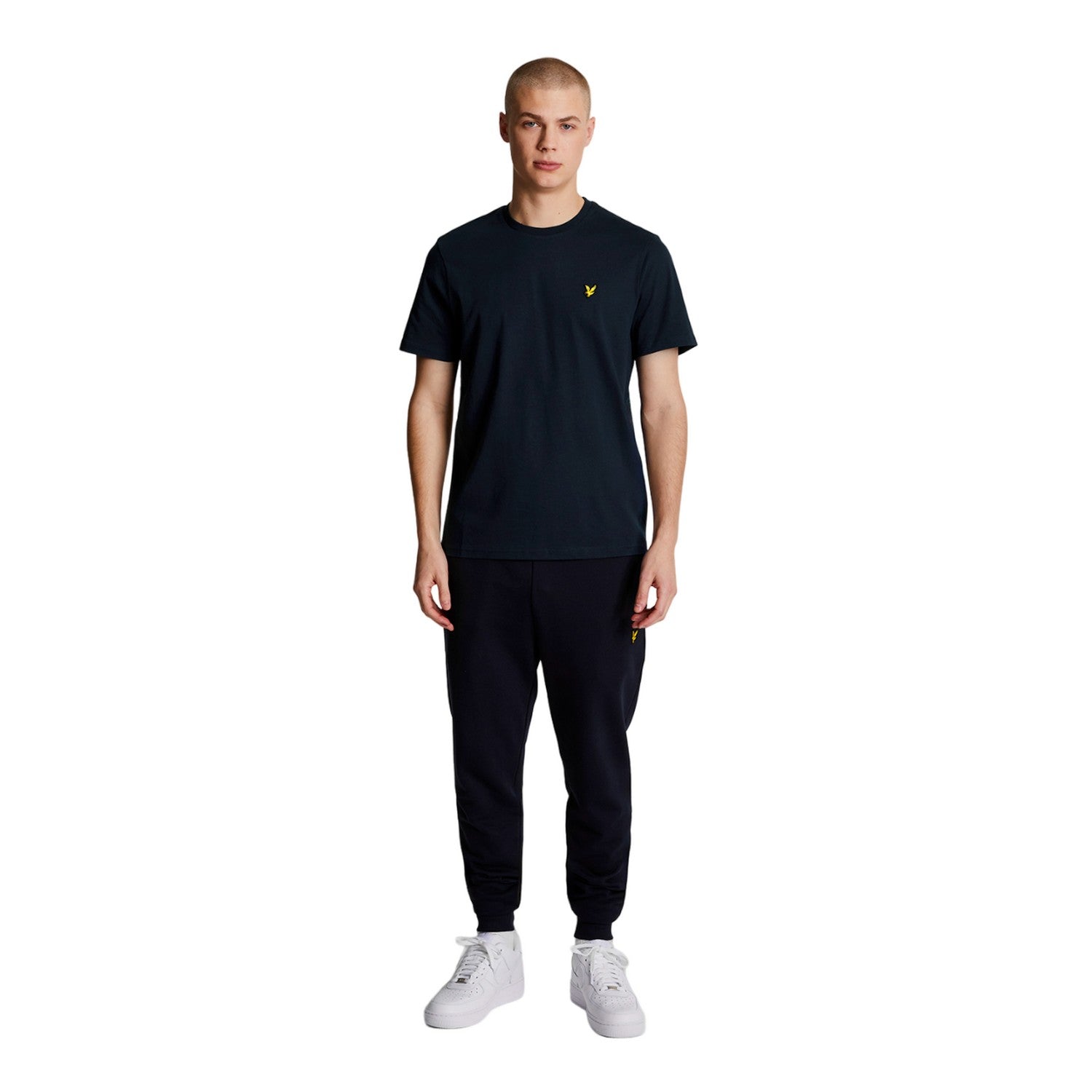 Navy - Side - Lyle & Scott Mens Plain T-Shirt