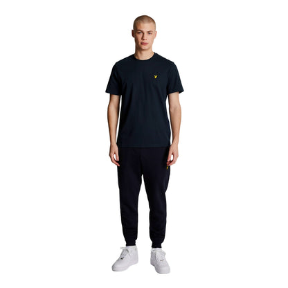 Navy - Side - Lyle & Scott Mens Plain T-Shirt