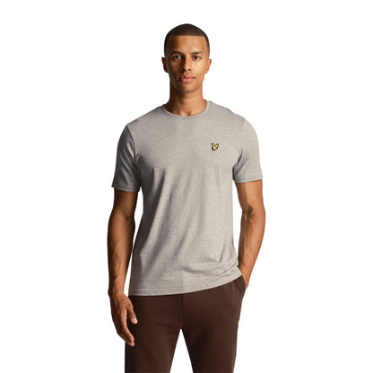 Mid Grey Marl - Front - Lyle & Scott Mens Plain T-Shirt
