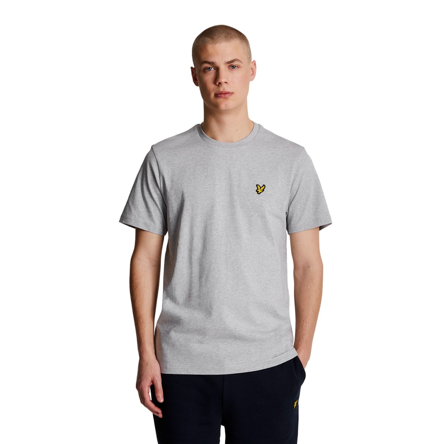 Light Grey Marl - Front - Lyle & Scott Mens Plain T-Shirt