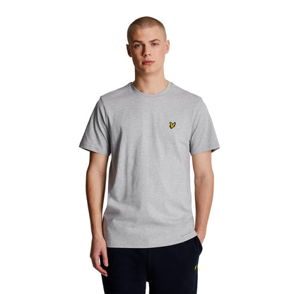 Light Grey Marl - Front - Lyle & Scott Mens Plain T-Shirt