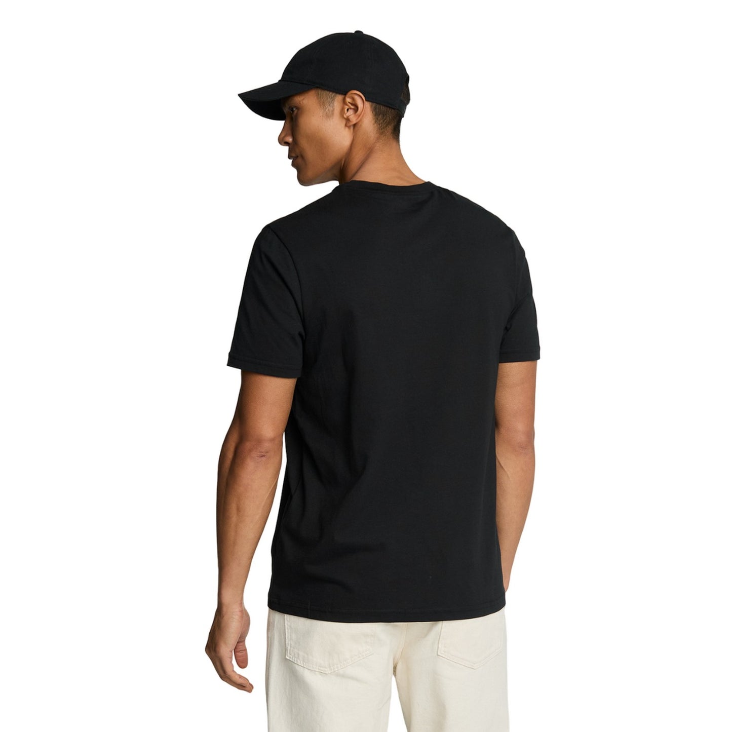 Jet Black - Back - Lyle & Scott Mens Plain T-Shirt