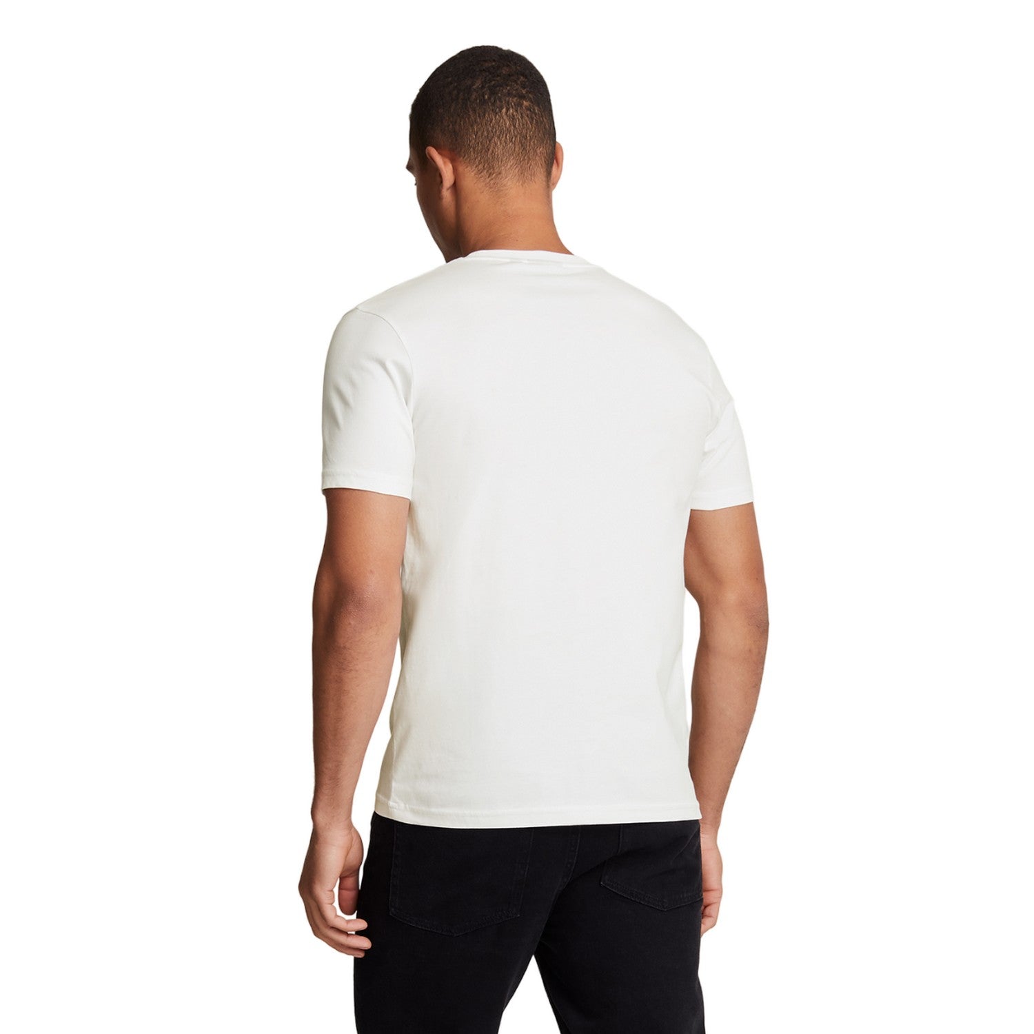 White - Back - Lyle & Scott Mens Plain T-Shirt