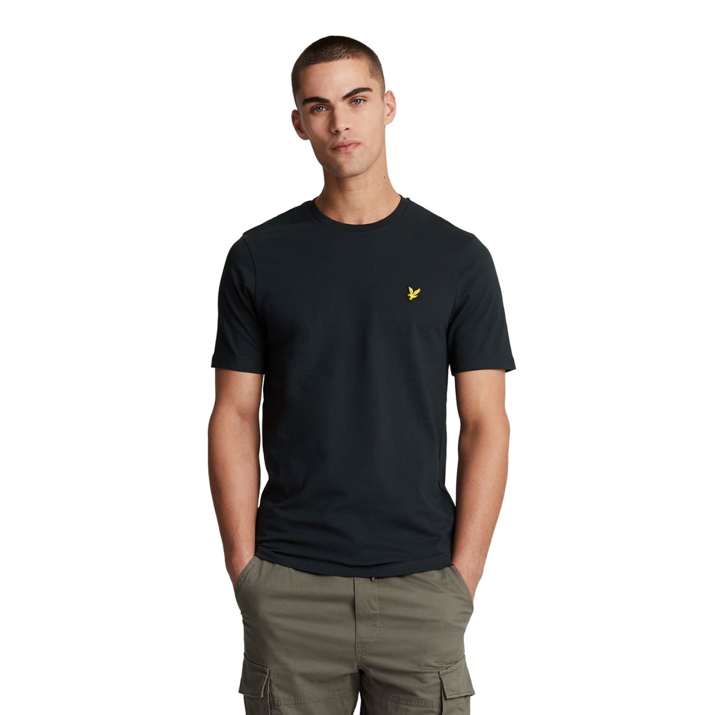 Dark Navy - Front - Lyle & Scott Mens Plain T-Shirt