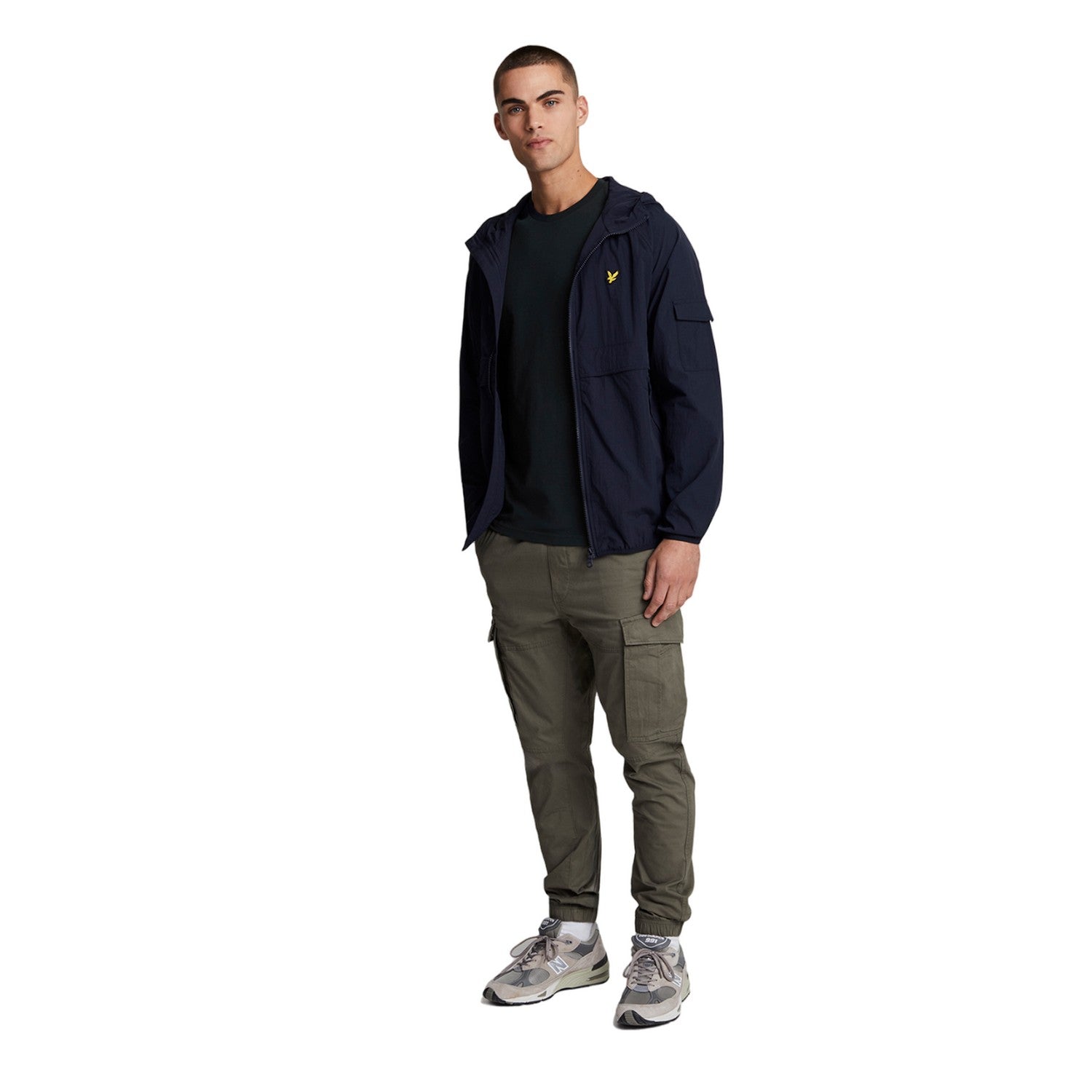 Dark Navy - Side - Lyle & Scott Mens Plain T-Shirt