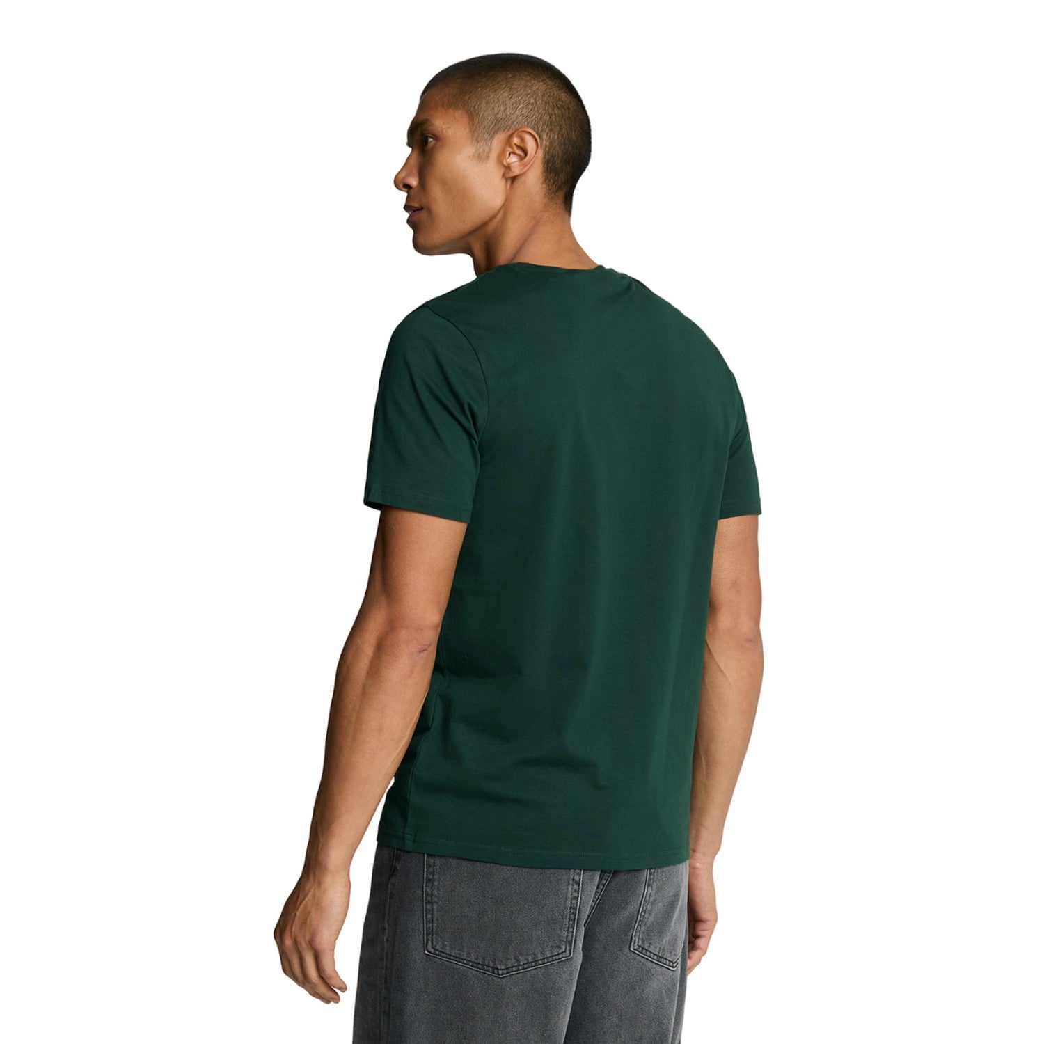 Dark Green - Back - Lyle & Scott Mens Plain T-Shirt